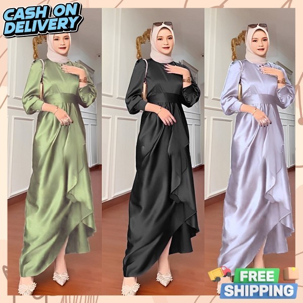 Baju Gamis Terbaru2024 Dewasa Import Kekinian Gamis Jumbo Wanita Remaja Buju Gamus Syar"I Bju Gamus 