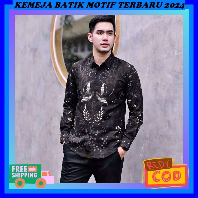Baju Batik Pria Kekinian 2024 Lamaran Lengan Panjang Batuik Jogja Batik Pekalongan Murah Motif Keren