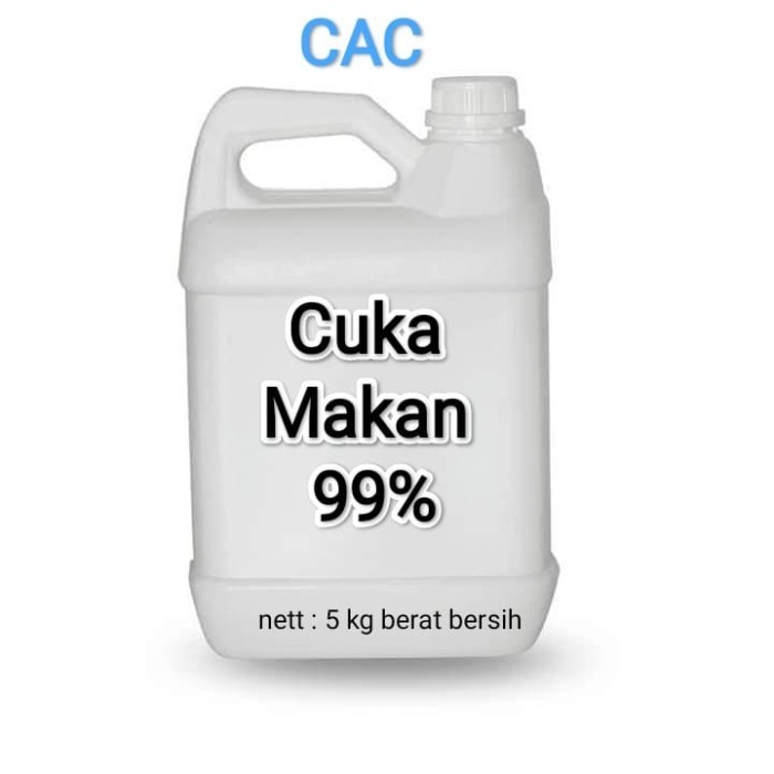 

Cuka Makan 99% Nett : 5 Kg Berat Bersih / Cuka Dapur 99%