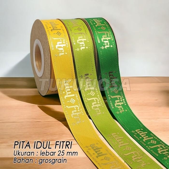 

Pita Idul Fitri 25 Mm /Roll Pita Lebaran Hampers Eid Mubarak 2,5 Cm 090