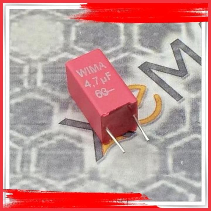 (BK LOT) FILM CAPACITOR 4.7UF 50V MKS2 KAPASITOR WIMA ORIGINAL