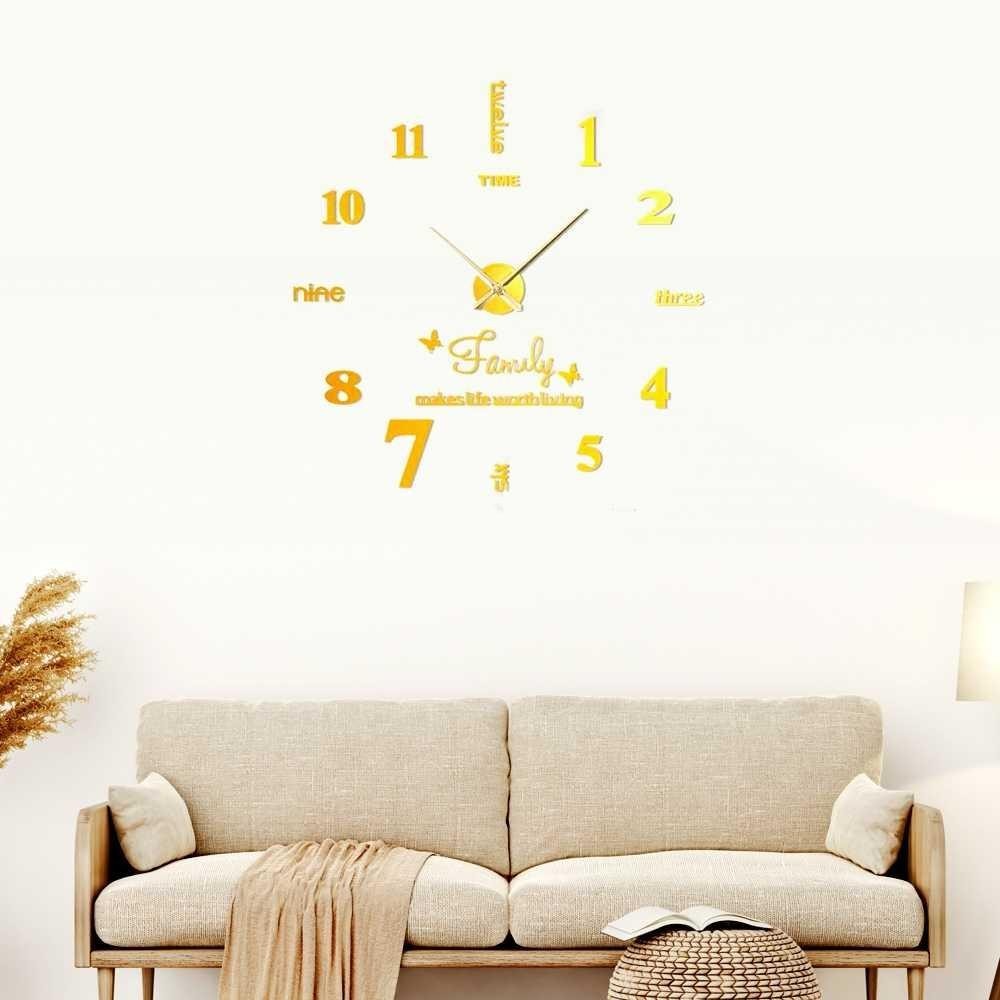 Jam Dinding Besar DIY Giant Wall Clock Quartz 100 cm JM-01 Tidur Alarm Weker Suara Keras Beker Karak