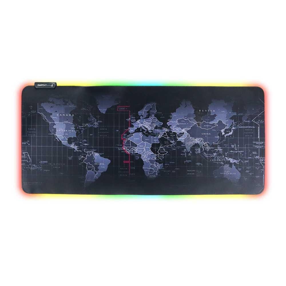 Gaming Mouse Pad XL Peta Dunia + LED RGB GMS-WT-5/FGD-02 Mouse Gaming Alas Mousepad Rechargeable Ani