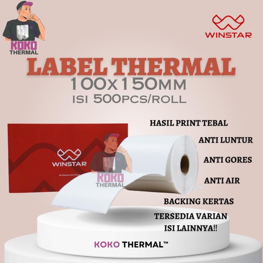 

BISA COD Label Stiker Thermal 100x150 mm 10x15cm 500pcs GP99