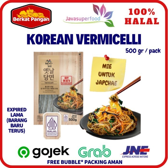 

KOREAN VERMICELLI HALAL 500g Mie Japchae / Sohun Soun Bihun Korea