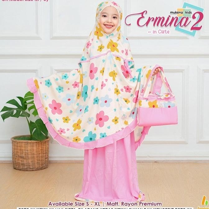 Mukena Anak Tas Sajadah Mukenah Rayon Premium Ermina Tk Sd Balita 12