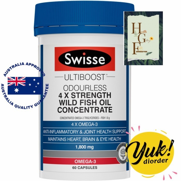 Swisse Ultiboost Odourless 4X Strength Wild Fish Oil Concentrate