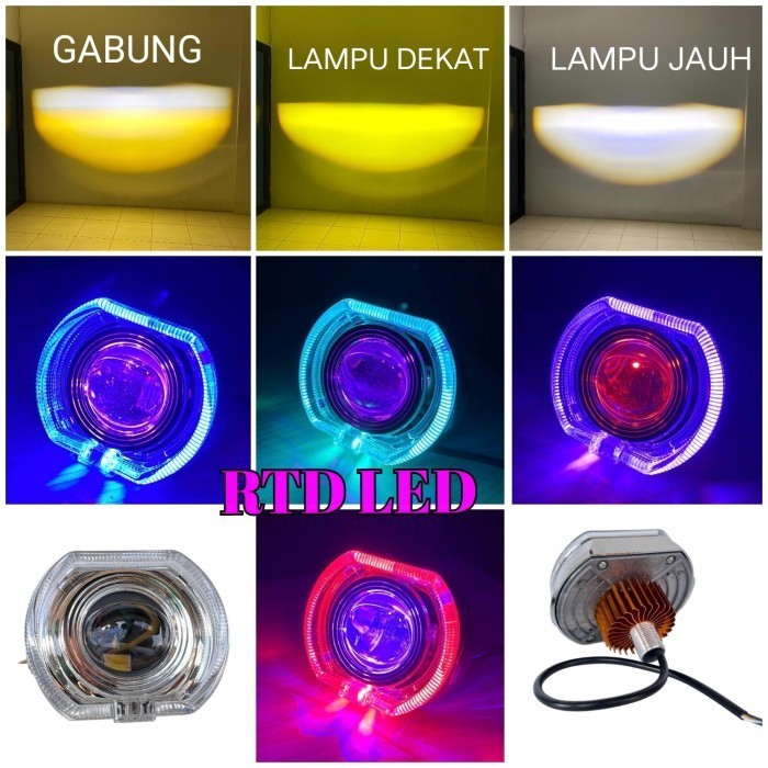 TERBARU - Lampu Utama Projie Biled Projie Ala Ala Biled Cr7 Angel Eyes + Devil