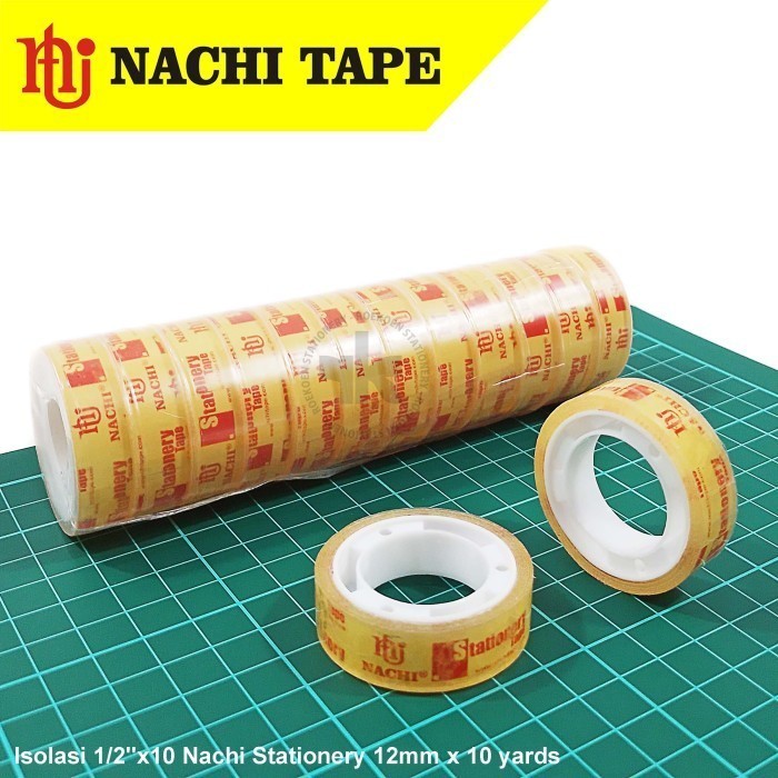 

Tape Stationery 1-2" Sedang 10Y Natchi - Solasi Bening