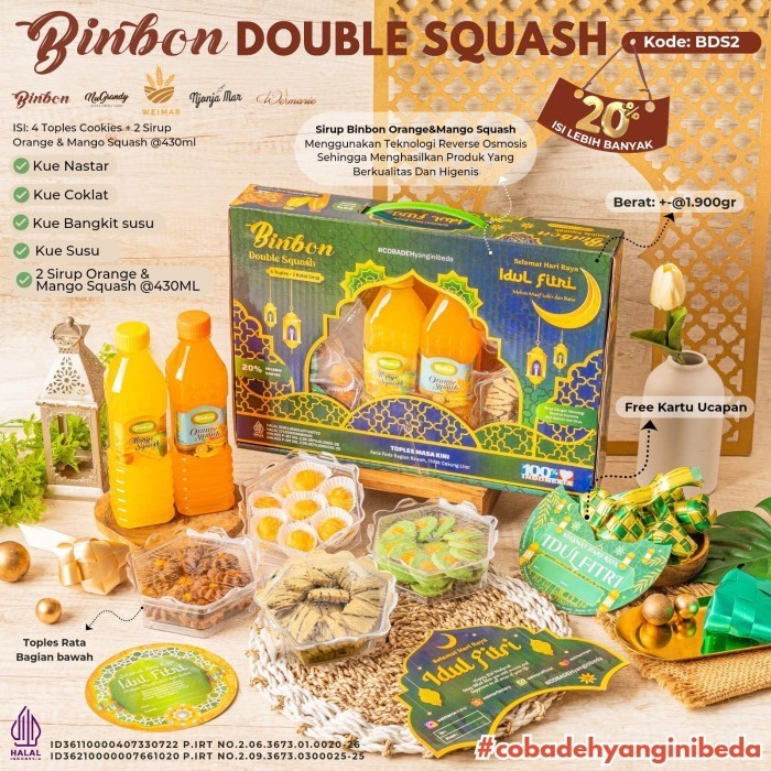 

Limited! Weimar Binbon Double Squash Mahkota - Paket Kue Lebaran New