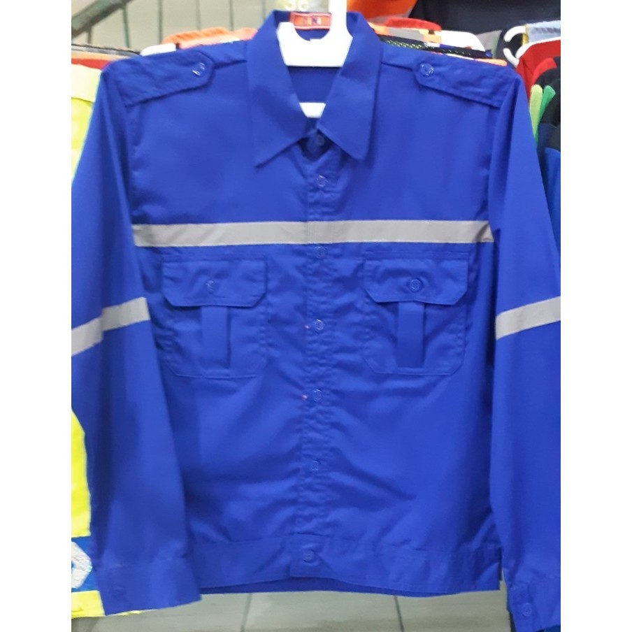 TERBARU - Atasan safety/wearpack biru