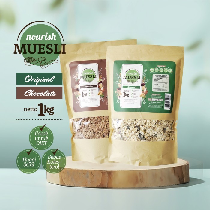 

Bundling Nourish Muesli &Chocolate Ukuran 1Kg Bebas Kolesterol