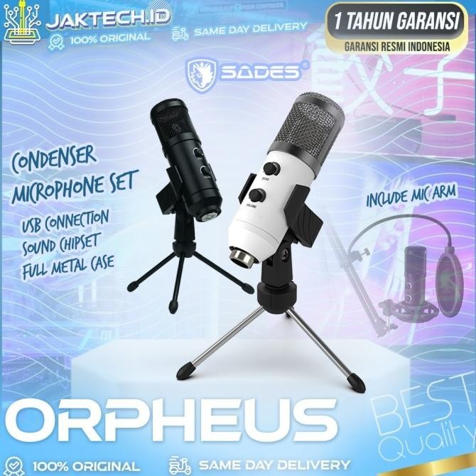 Sades Orpheus Mic Condenser 1 Set For Recording Streming Orphues Ori