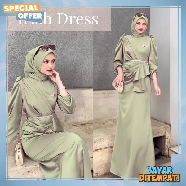 Gamis Wanita Terbaru 2024 Dewasa Games Remaja Dres Syar I Premium Iset Hijab Pakaian Muslim Perempua