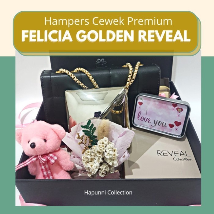 

Kado Ulang Tahun Hampers Cewek Gift Box Felicia Golden Reveal Hapunni