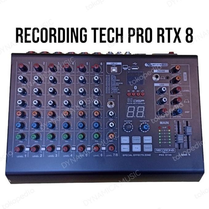 Recording Tech Pro-Rtx8 8 Channel Professional Audio Mixer
