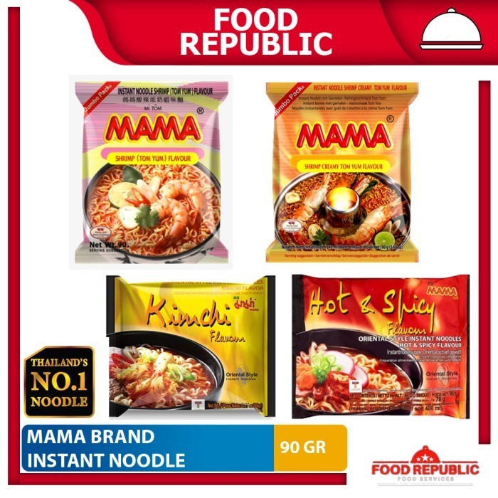 

Mama E Instan Instant Noodle Shrimp Creamy Tom Yum Hot Spicy Halal