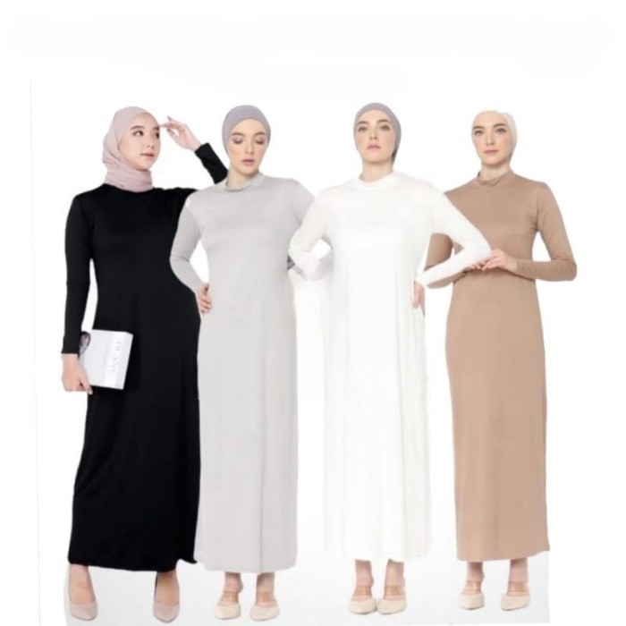 Promo Manset Gamis Lengan Panjang bahan spandek daleman kaftan - Putih Lebaran 2024 Terbaru Mewah Pr