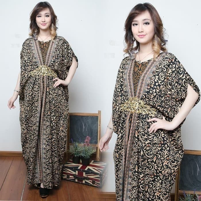Promo kaftan maxi dress long gamis jumbo busana muslim wanita frila Mewah Murah Kekinian Terbaru Leb
