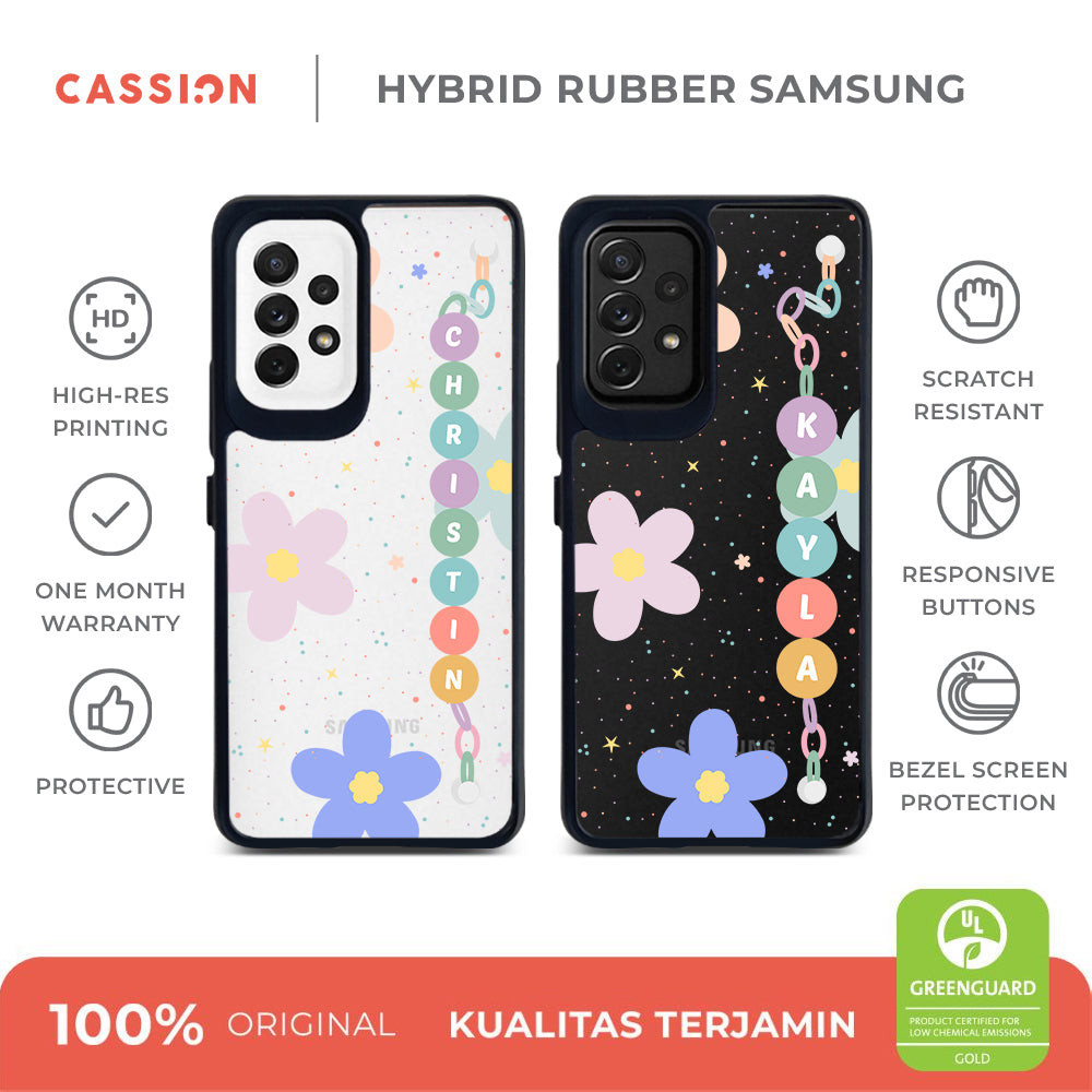 Hybrid Case For Samsung A54 A34 A14 A53 A33 A73 A52 A72 A22 4G A32 4G A51 A71 5G Cassion Pastel Chai