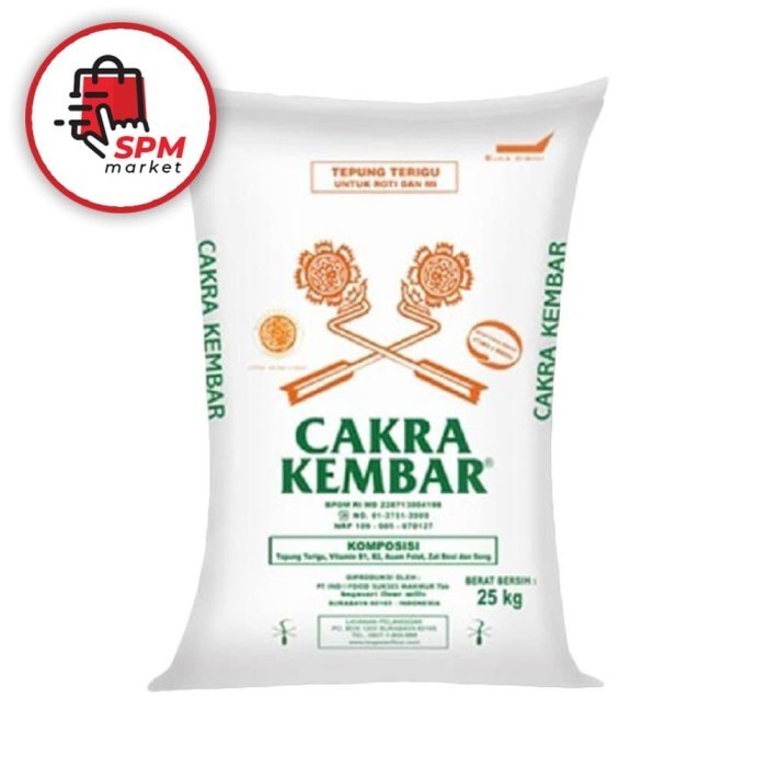 

Tepung Terigu Cakra Kembar Bogasari Karung 25 Kg Grosir