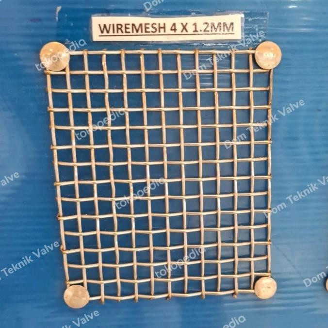 

(dtek) kawat saringan wiremesh anyaman lurus 4mm x 1,2mm x 1 meter stainless