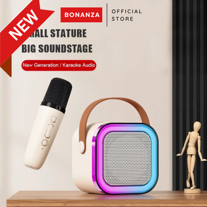 Mic Speaker Bluetooth Hp Karaoke Led Mini Portable Sale R0324B