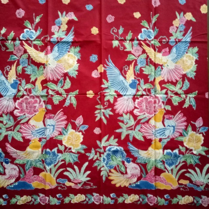 Kain Batik Encim Pekalongan Primis Motif Burung Pohon