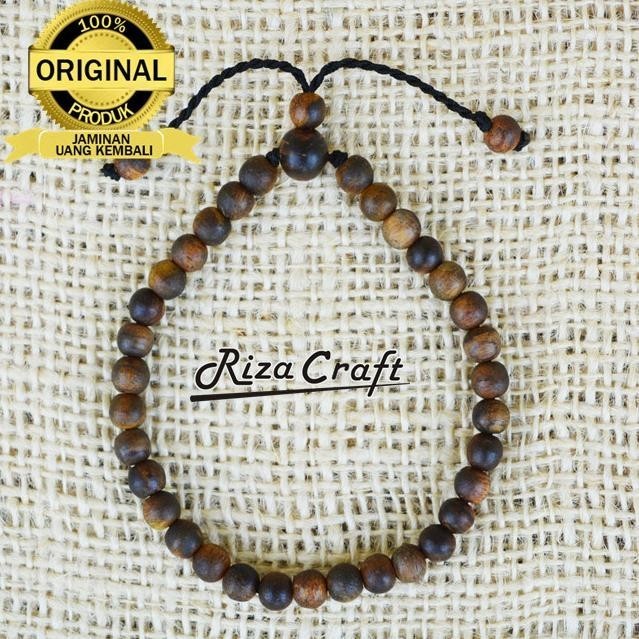 Asli Gelang Tasbih Kayu Gaharu Zebra Kalimantan Wangi Asli Super