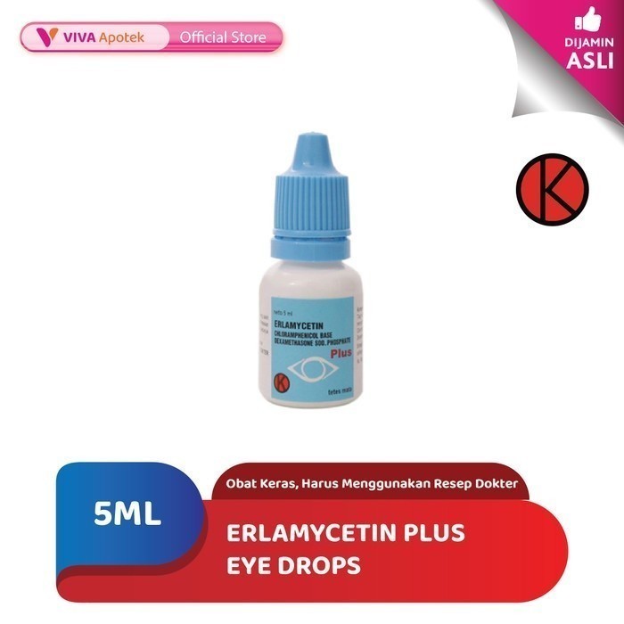 Erlamycetin Plus Eye Drops / Peradangan Mata / Infeksi Mata (5 ml)