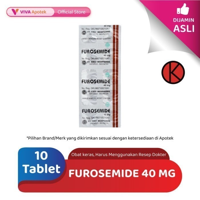 Furosemide 40 mg / Edema / Hipertensi (10 Tablet)