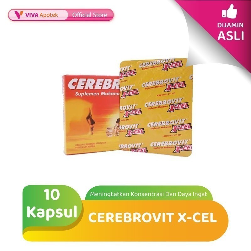 Cerebrovit X-Cel untuk Memenuhi Kebutuhan Vitamin,Mineral, dan Nutrisi Otak (10 Kapsul)