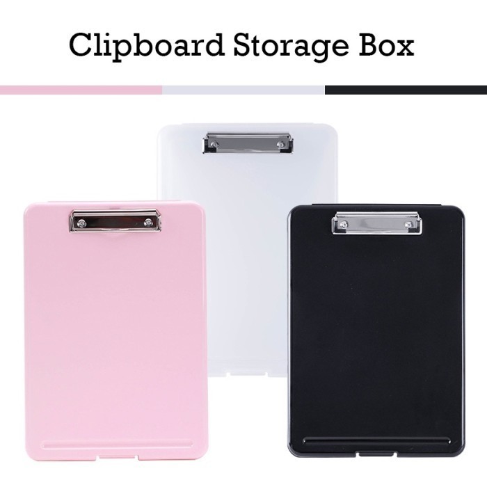 

Clipboard A4 Papan Jalan Alas Ujian Dengan File Organizer Map