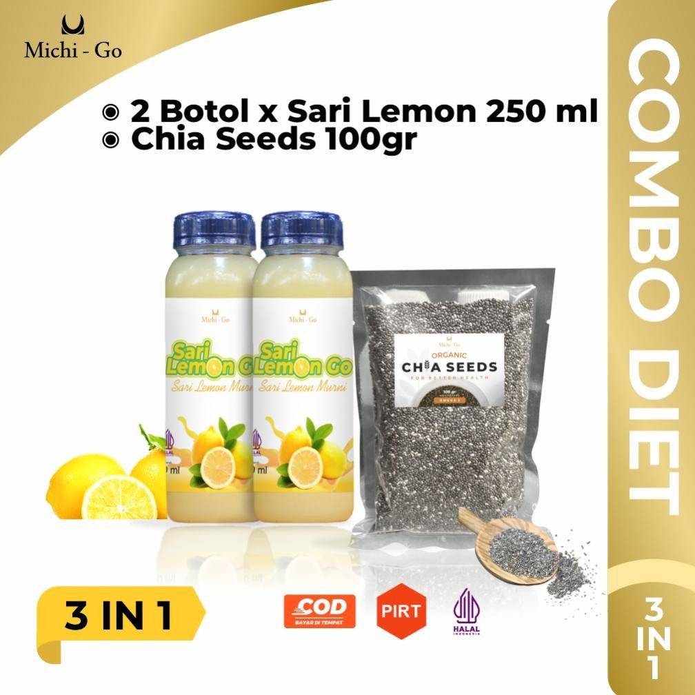 

Promo Michigo Paket Combo Diet Sehat Sari Lemon Chia Seeds Madu Murni Paling Murah