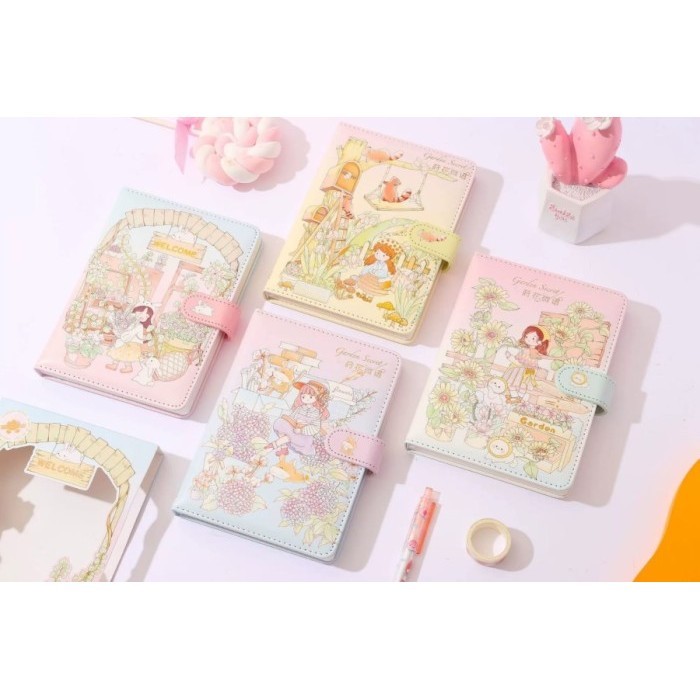 

Buku Tulis Soft Cover Notebook Motif Garden Secret Plan Diary Catatan