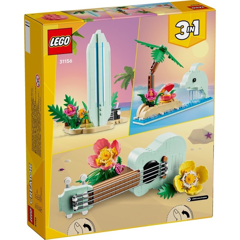 LEGO Creator 31156 Tropical Ukulele 3in1 Toy Set (387 Pieces) Mainan Balok (8 Tahun+)