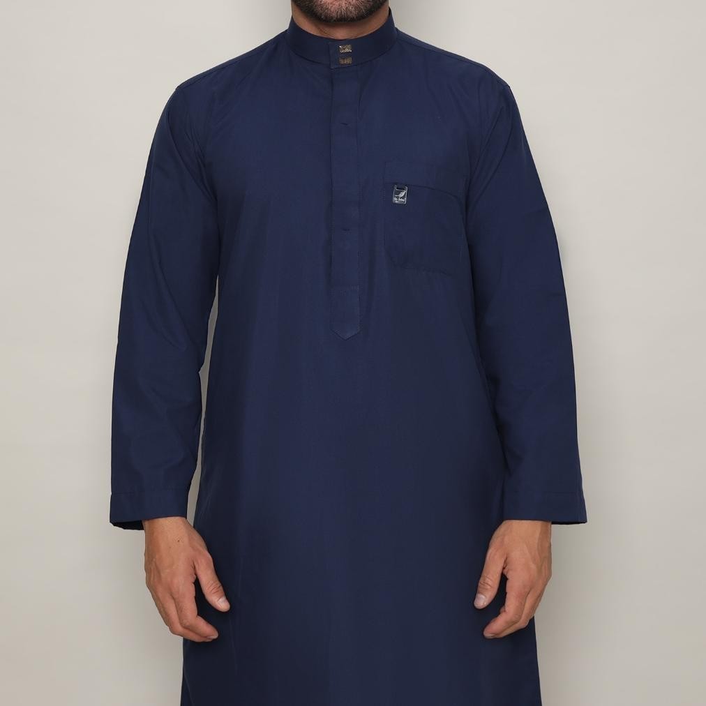 Bisa Cod Id 01 - Jubah Putih Pria Polos Gamis Laki Laki Lengan Panjang Warna Cocok Buat Remaja Dan D