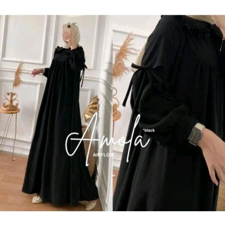 Diskon Besar Gamis Amofa Jumbo Crinkle Airflow Ld 120Cm / Dress Crincle Airflow / Gamis Wanita Disko