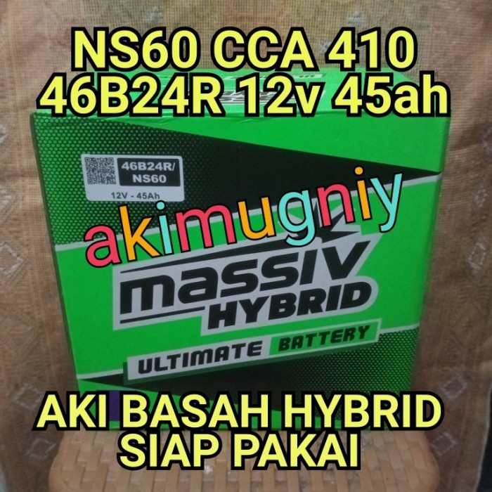 aki mobil terios rush avanza xenia hybrid ns60 12v 45ah gs incoe gold