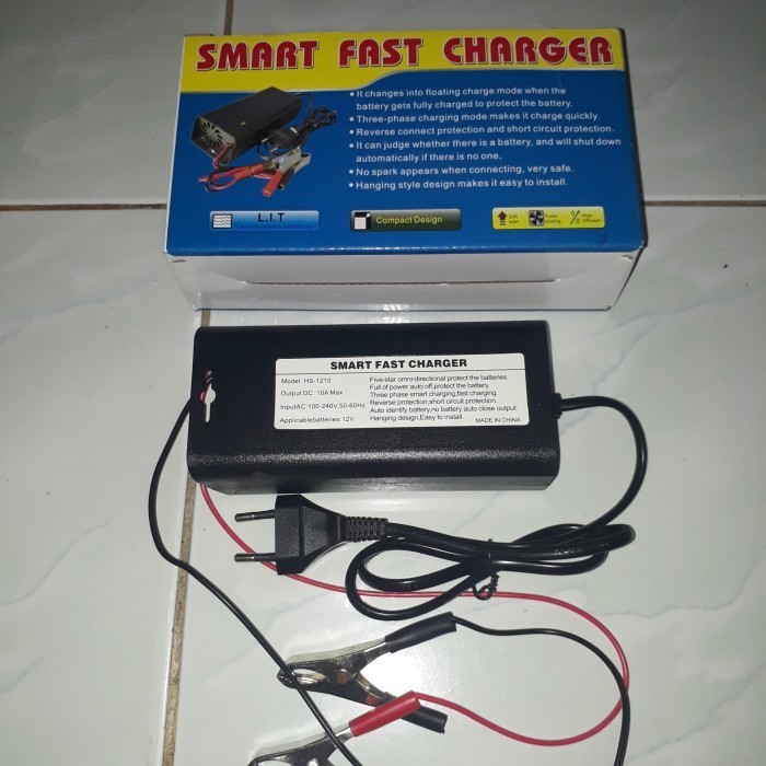 Smart Fast Charger Aki 12V 10A Charger Aki Otomatis 10A