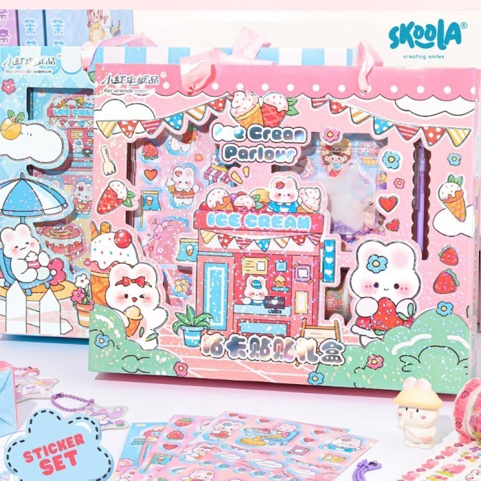 

Skoola Stationery Stier Set Washi Tape Anak Perempuan - Kurimu