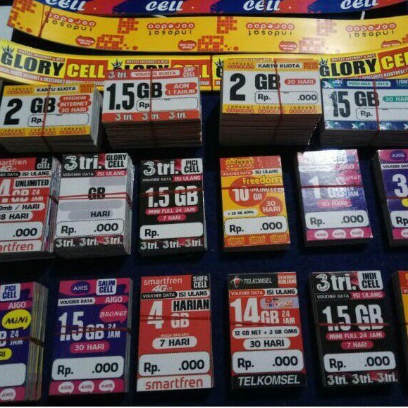 

Display Label Kuota Konter Pulsa Custom