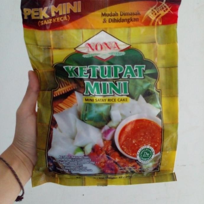 

nona rice cake mini ketupat 12 pcs x 50 gr / ketupat mini instant