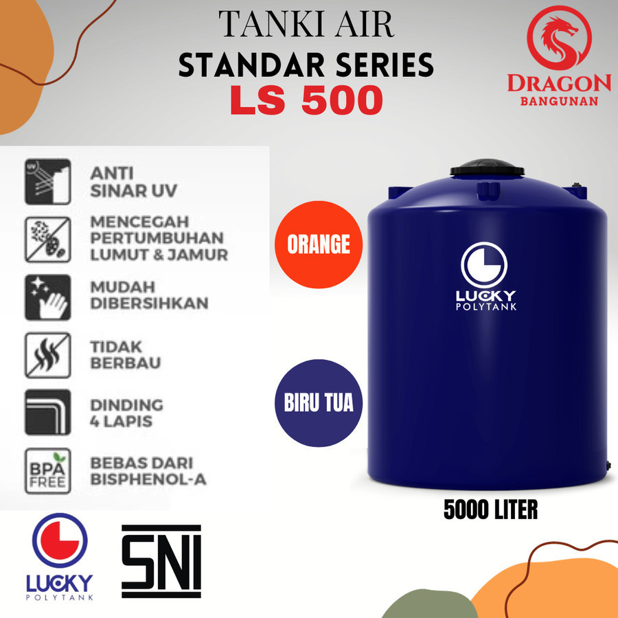 Toren Air Lucky Tank LS 500 - Tangki Air 5000 Liter