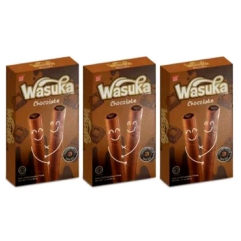 

PROMO!! BUY 1 GET 1 Tays Bakers Wasuka Chocolate - Wafer Roll rasa chocolate 50gr
