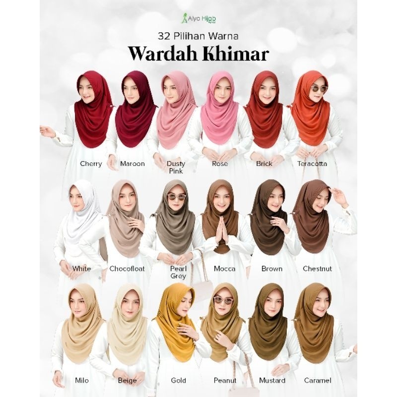 NEW PREMIUM DAILY HIJAB Wardah Khimar / Pad All Size / Khimar Instan Bahan Babydoll Nyaman Alya
