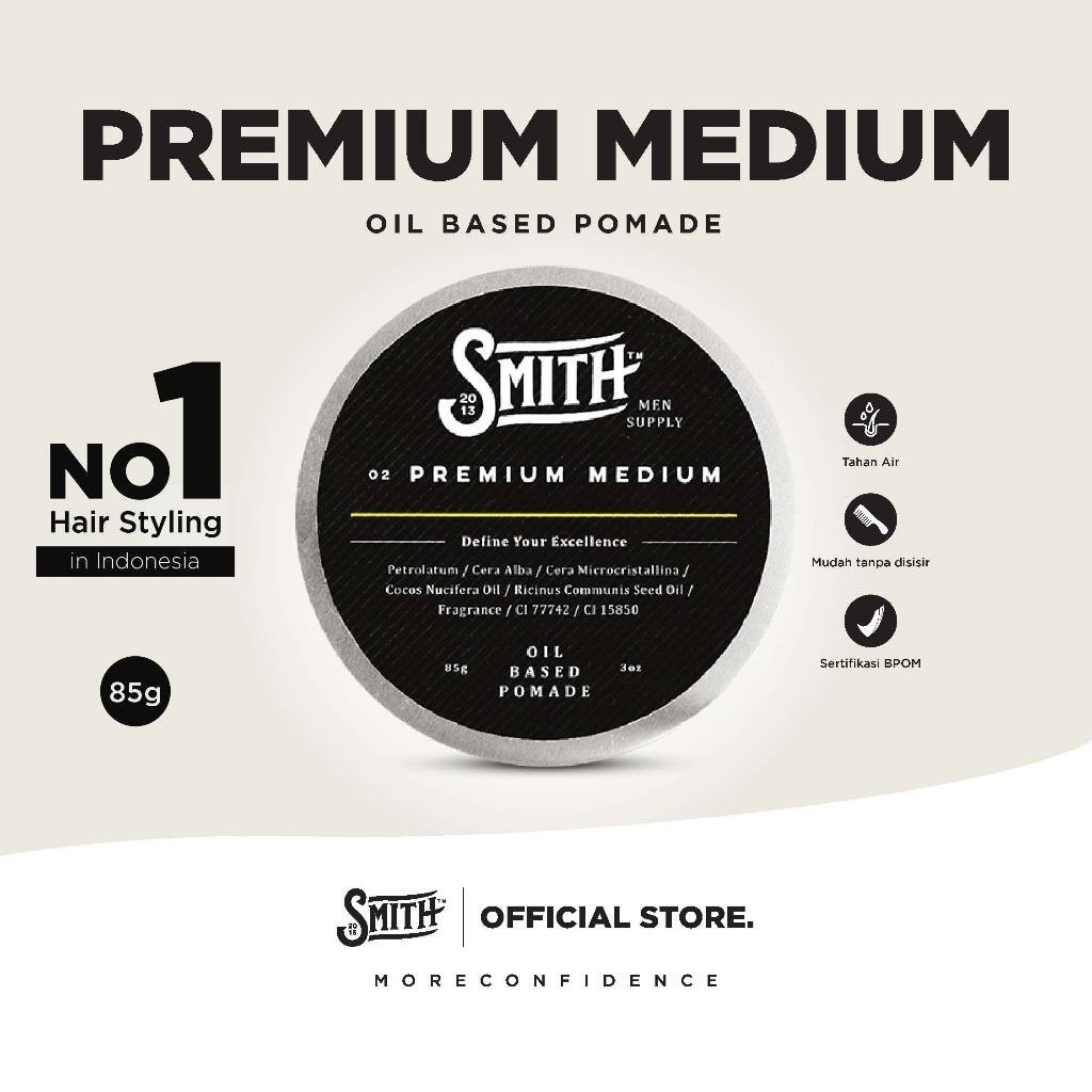 SMITH - Premium Medium Hair Pomade Oil Based 85gr