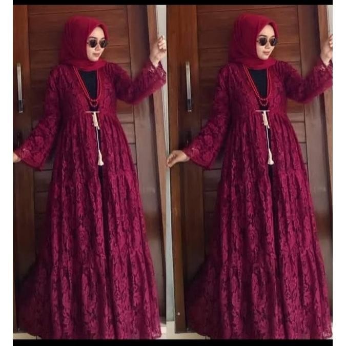 DRESS OUTER BRUKAT /BRUKAT GLITER/OUTER BRUKAT PANJANG /OUTER DRESS WANITA KEKINIAN TERMURAH TERLARI