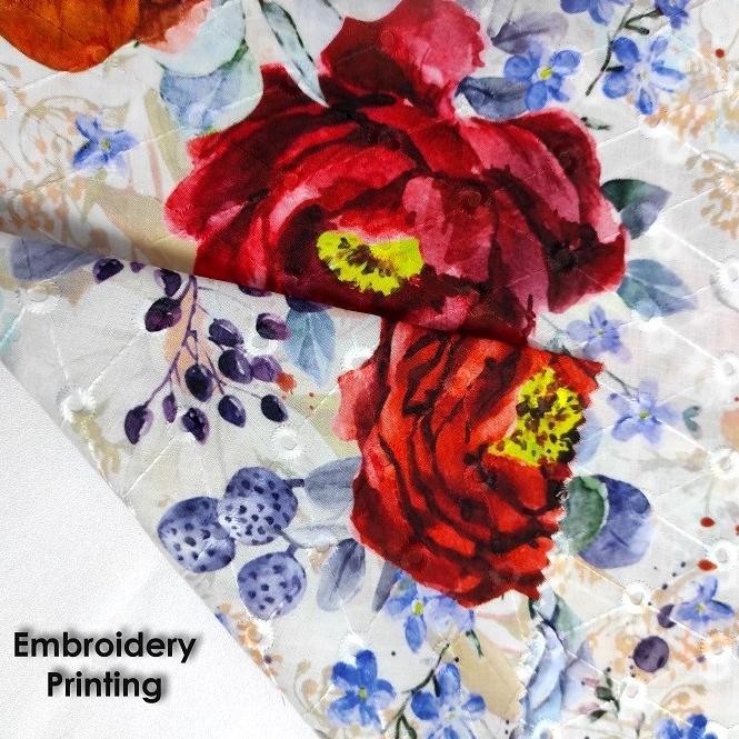 

Katun Embroidery / Katun Bordir / Kain Embroidery - Printing Terbaik