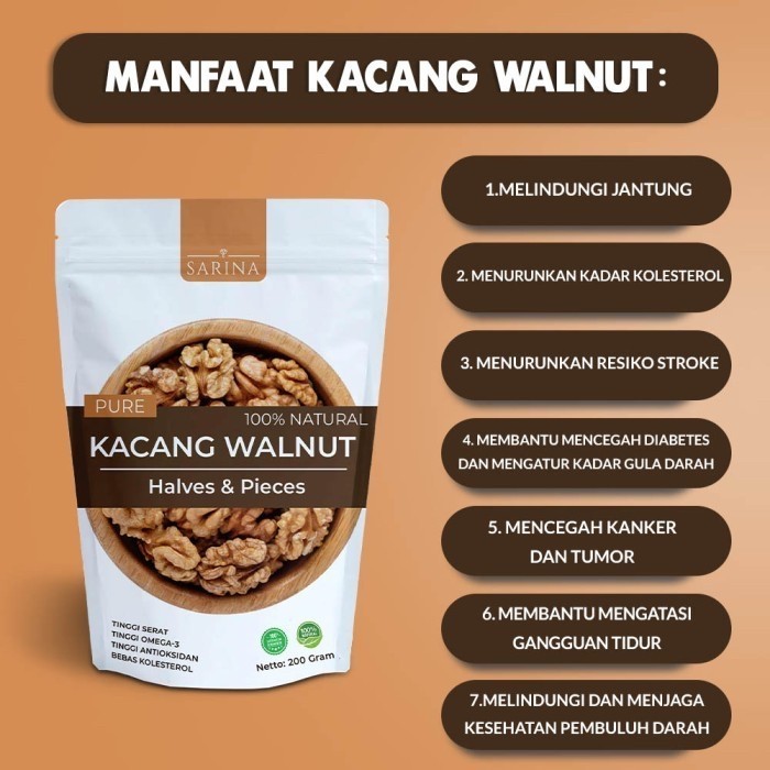 

TERMURAH Roasted Walnut / Kacang Walnut Panggang 500gram